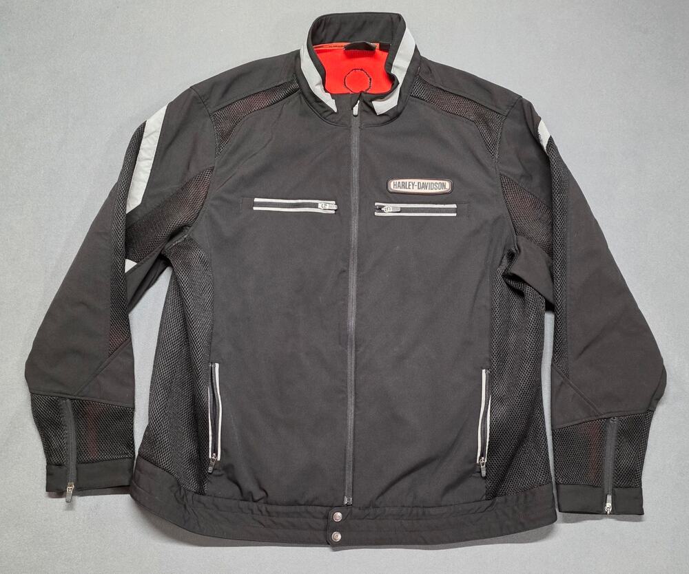 Harley Davidson Jacket Men’s 3XL Performance Mesh Hooded Soft Shell Reflective